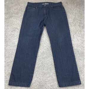 Joker Brand Jeans Men 38 37x31 Baggy Straight Leg Dark Denim Loose 9 Leg Opening